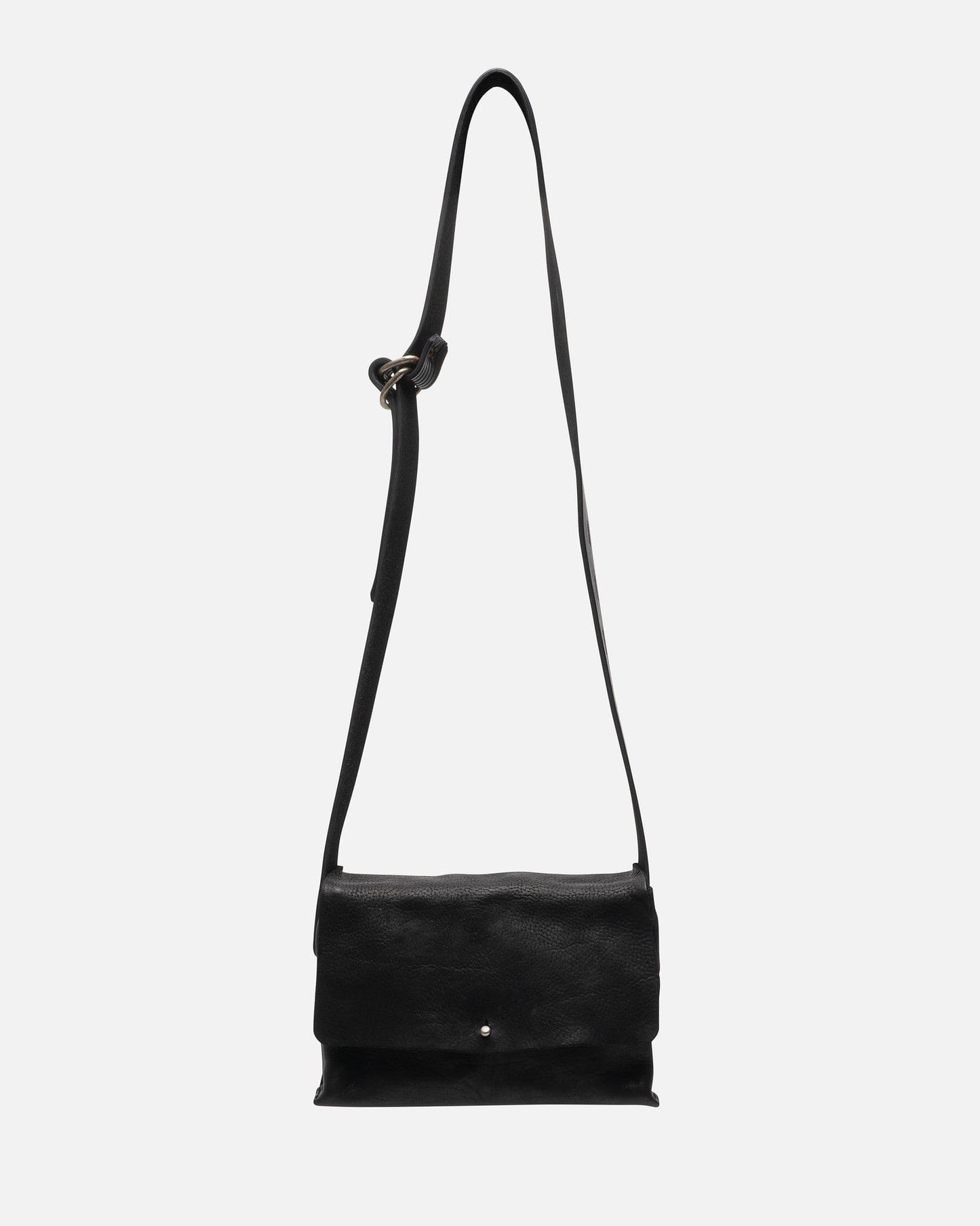 Guidi Men's Bags O/S EN04 Full Grain Crossbody Bag in Black