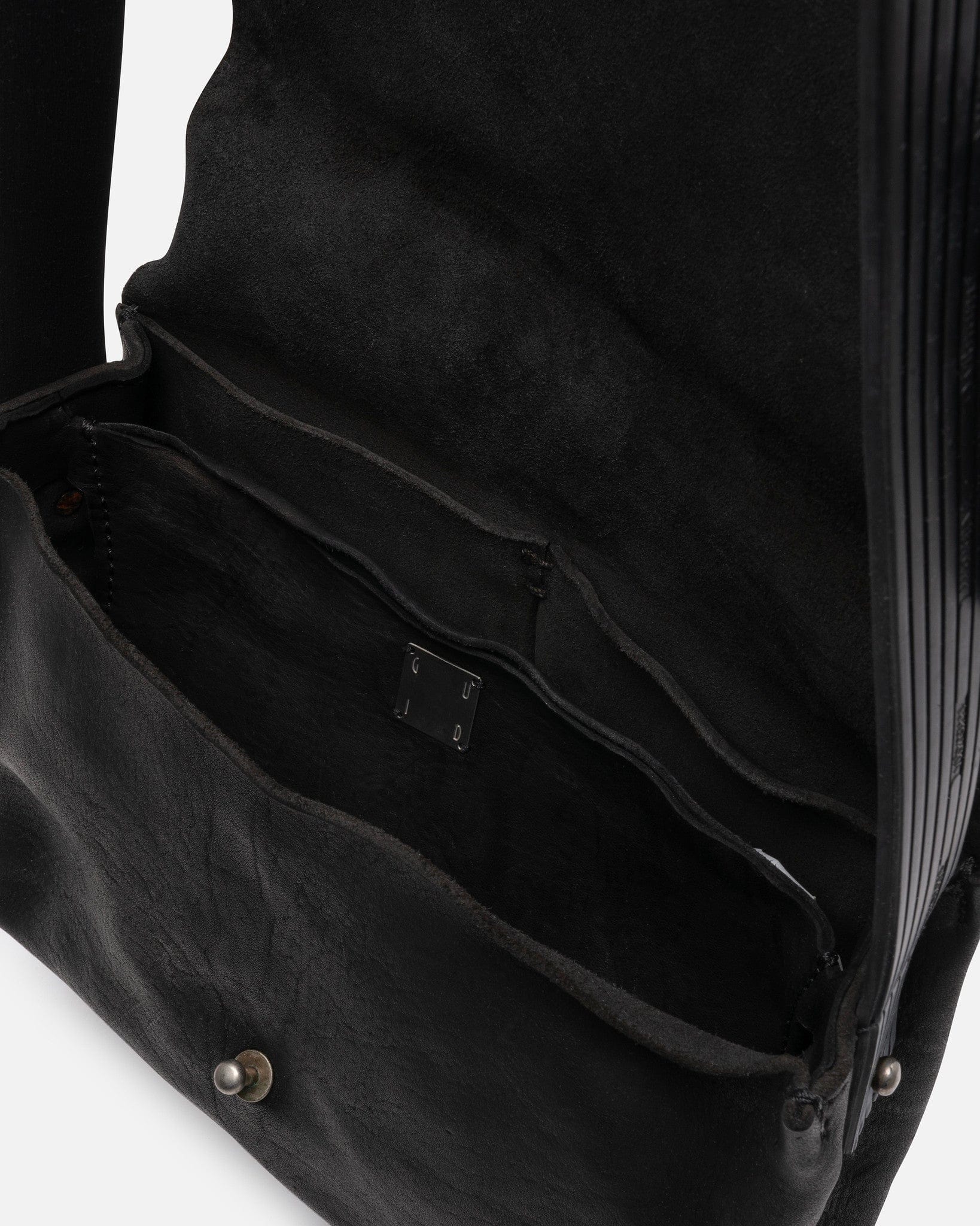 Guidi Men's Bags O/S EN04 Full Grain Crossbody Bag in Black