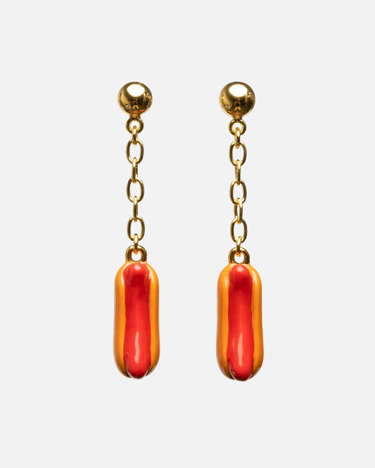 Marni Jewelry O/S Enameled Hot Dog Earring in Arabesque