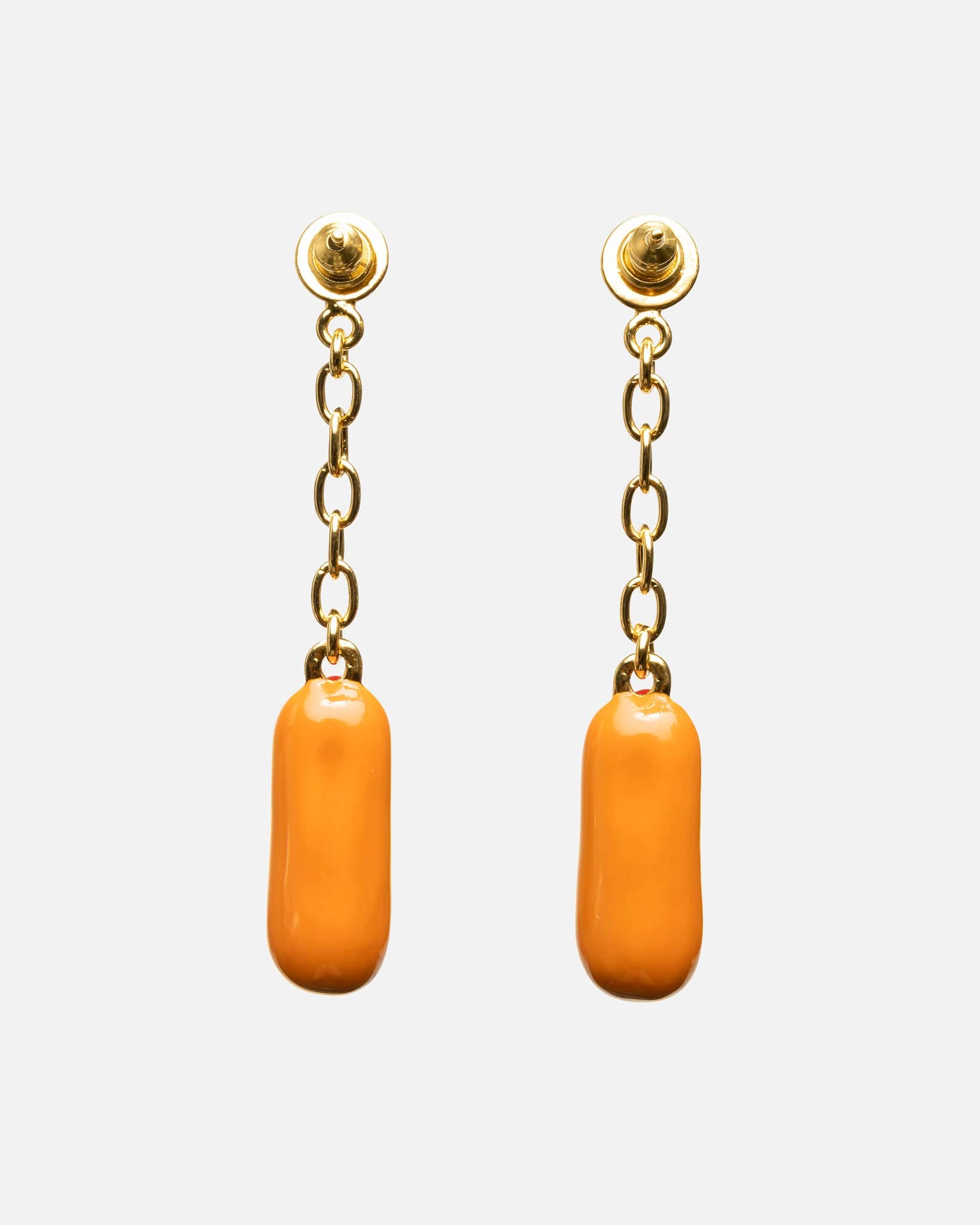 Marni Jewelry O/S Enameled Hot Dog Earring in Arabesque