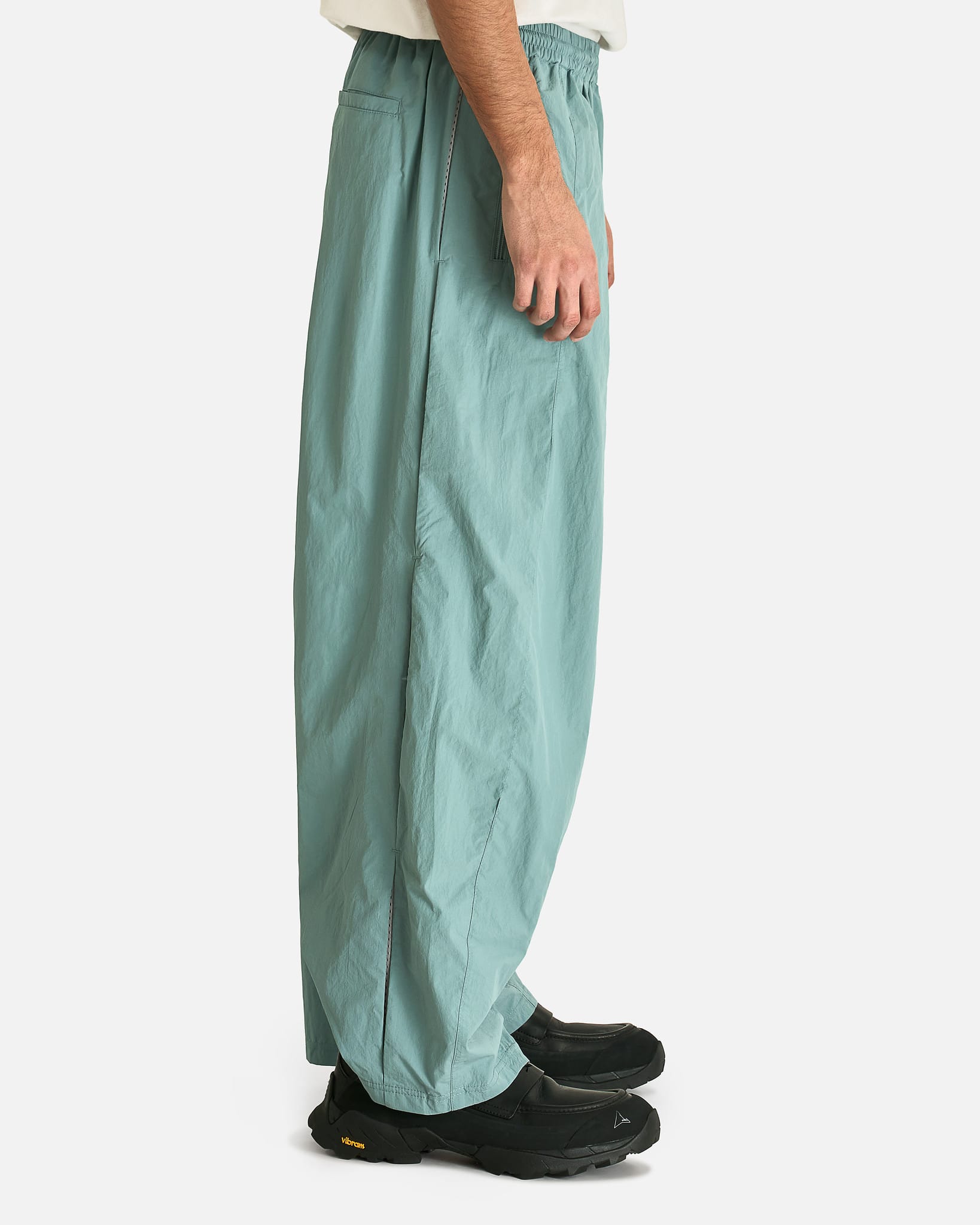 FFFPOSTALSERVICE Men's Pants Enigma Super Wide Track Botton in Sky/Light Grey