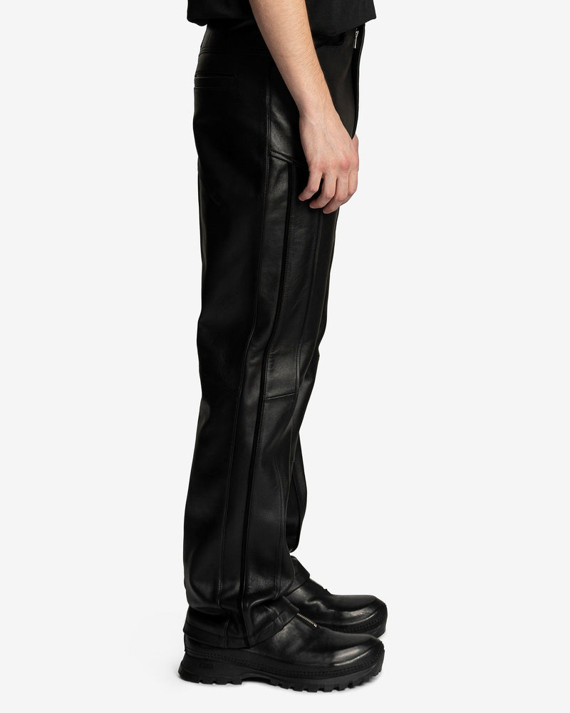XLIM Men's Pants EP. 4 01 Leather Trousers in Black