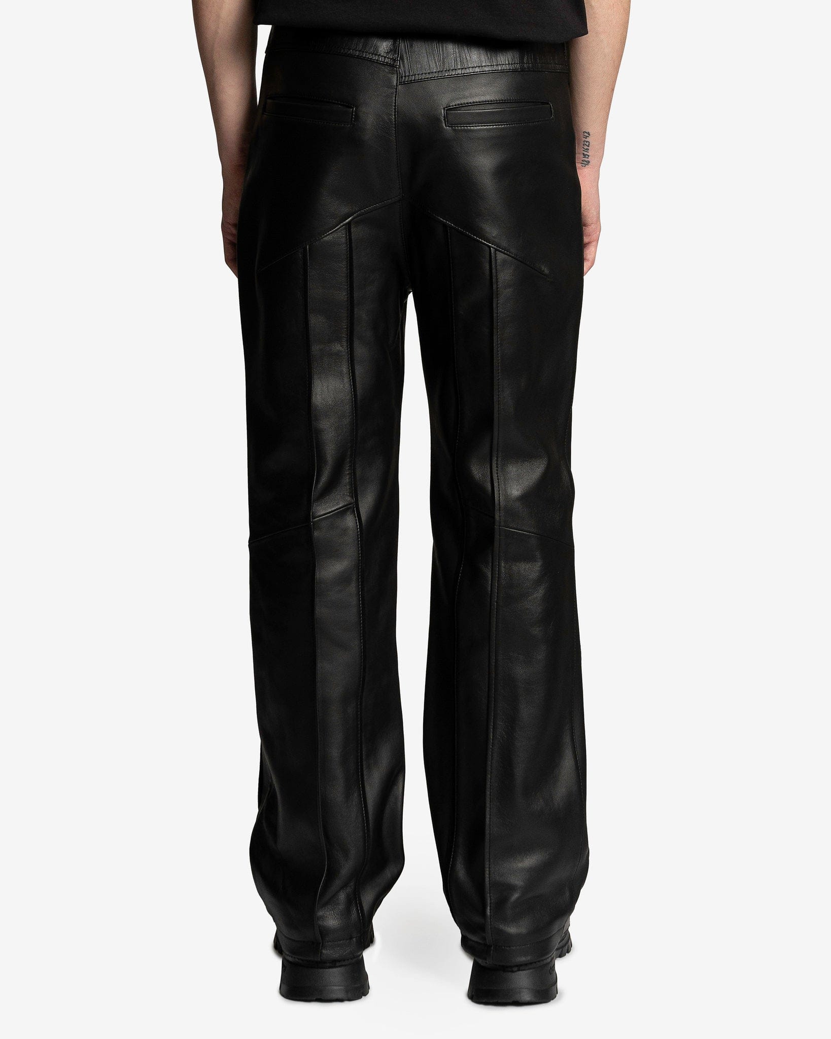 XLIM Men's Pants EP. 4 01 Leather Trousers in Black