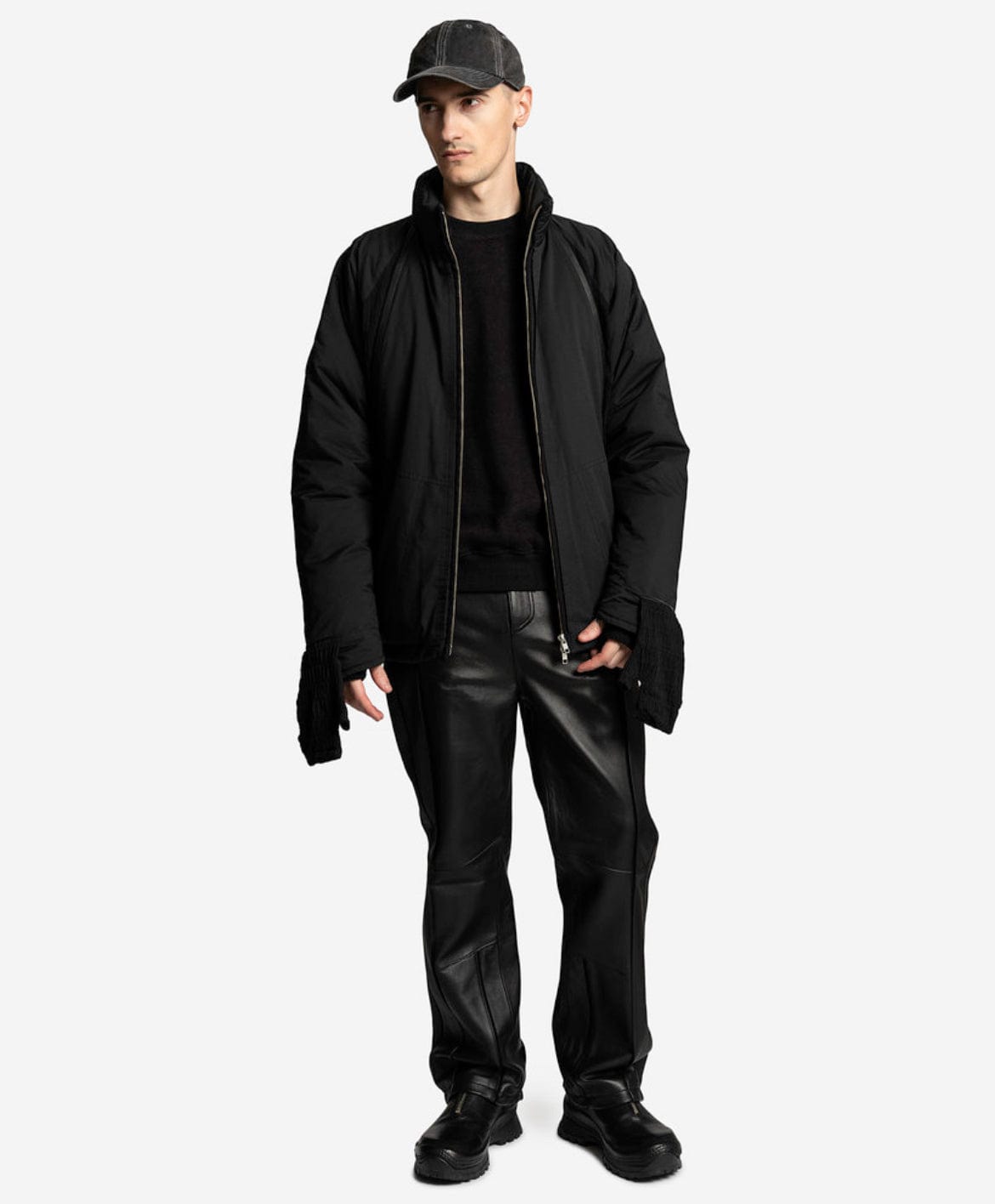 XLIM Men's Pants EP. 4 01 Leather Trousers in Black