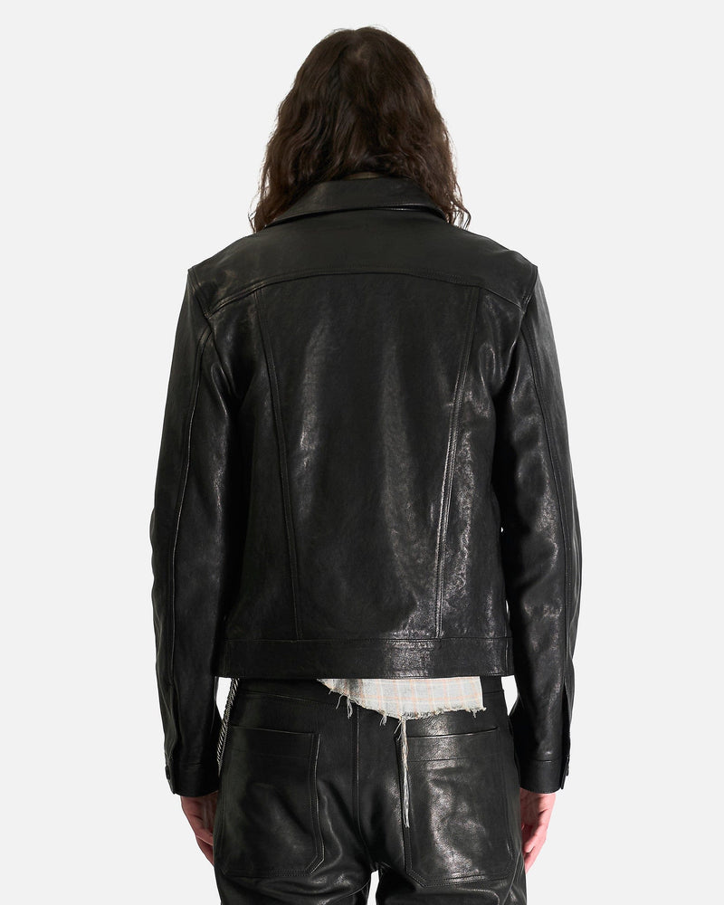 Ann Demeulemeester Men's Jackets Erbe Fitted Trucker Jacket in Black
