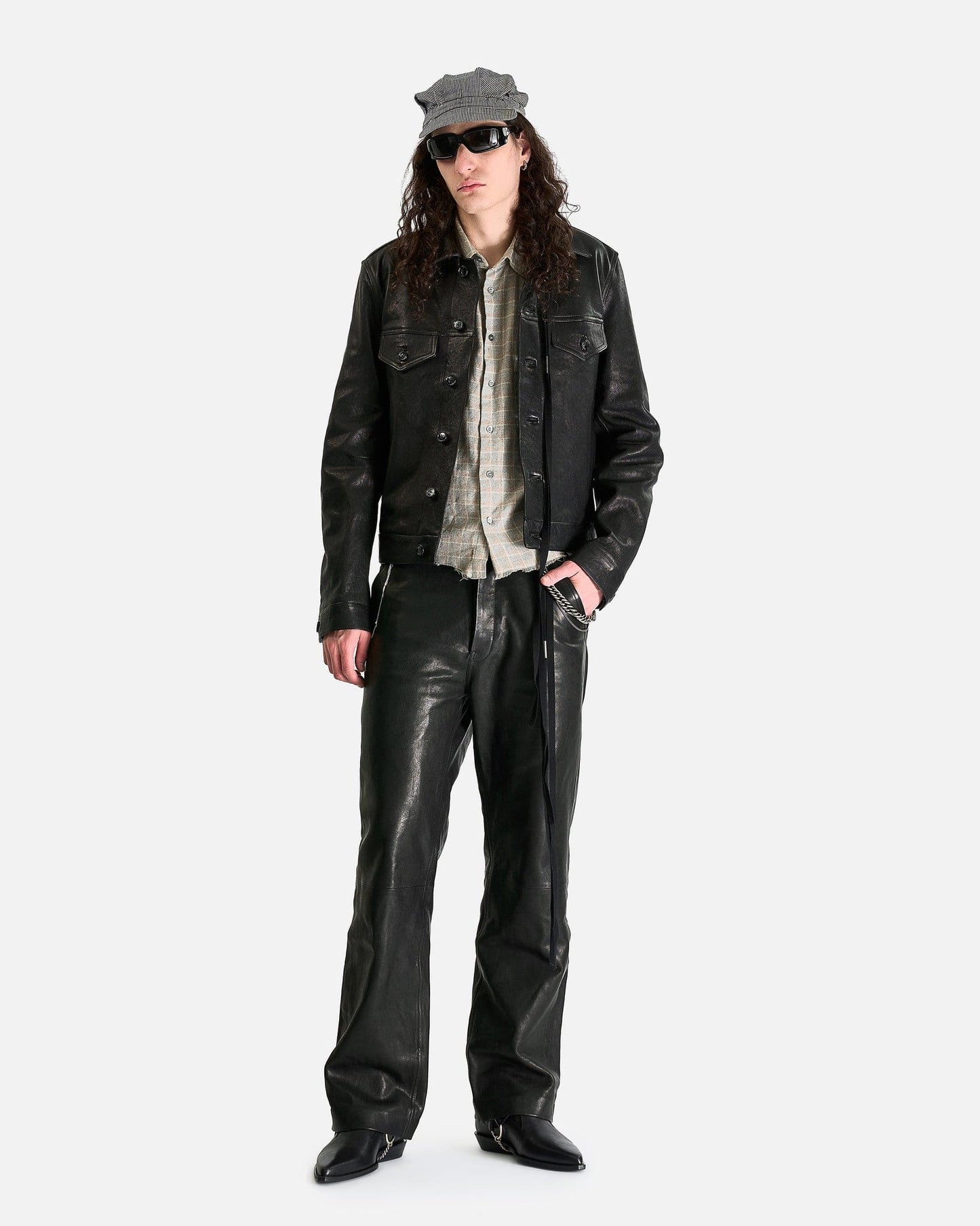 Ann Demeulemeester Men's Jackets Erbe Fitted Trucker Jacket in Black