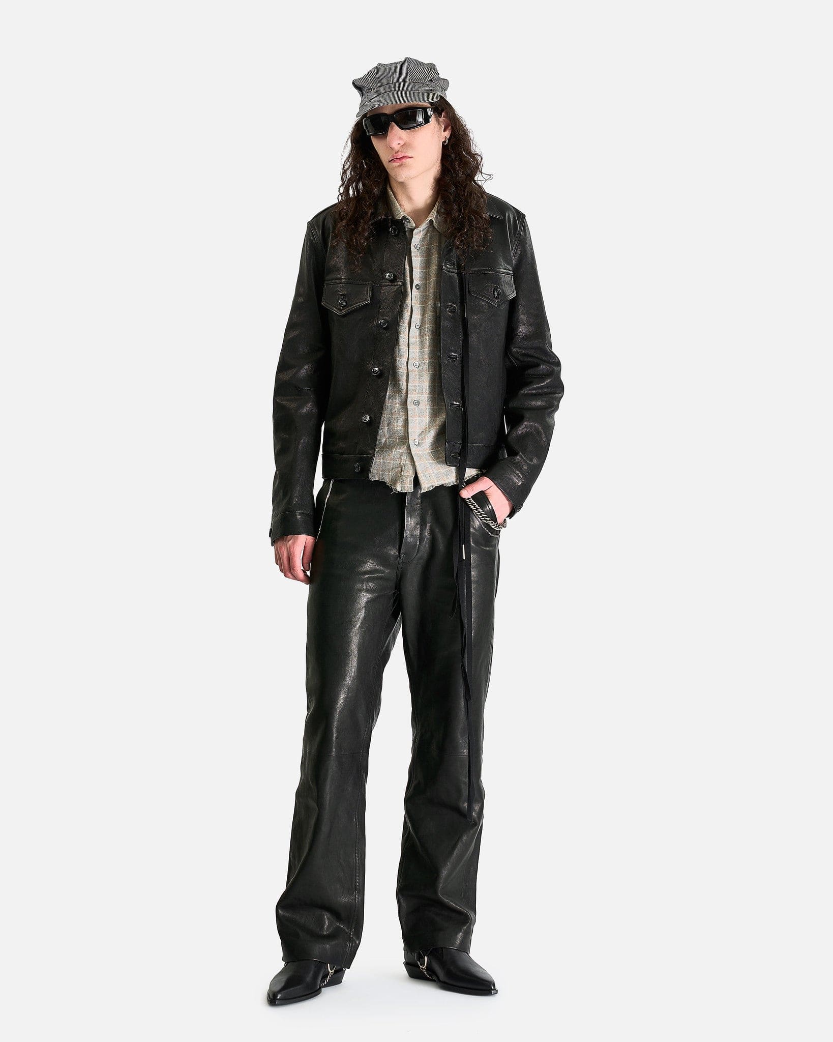 Ann Demeulemeester Men's Jackets Erbe Fitted Trucker Jacket in Black