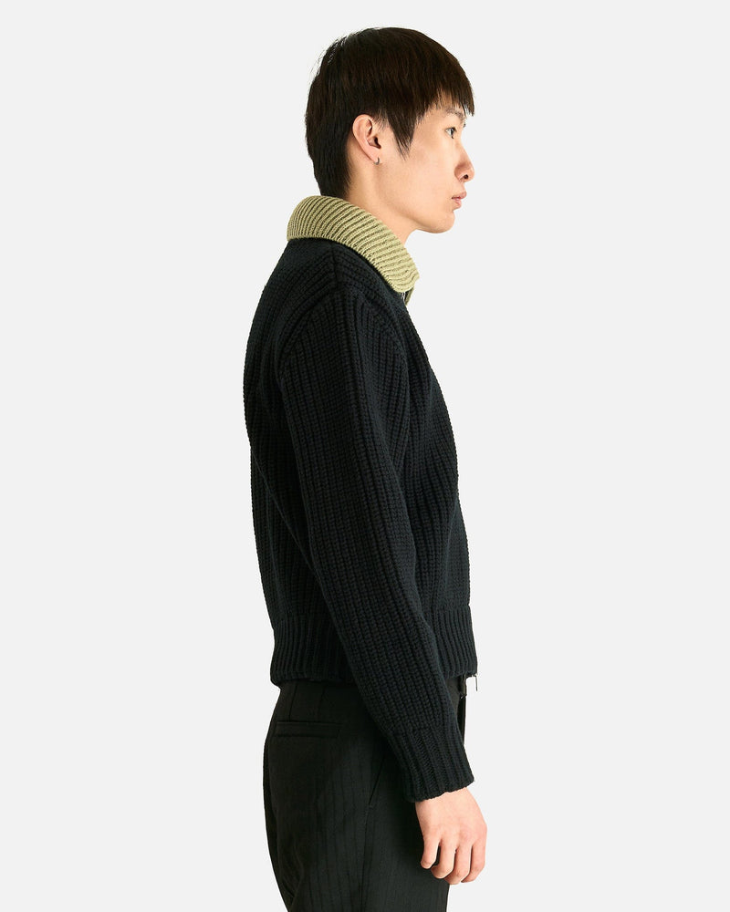 NAMACHEKO Men Sweaters Evan Zip Cardigan in Black
