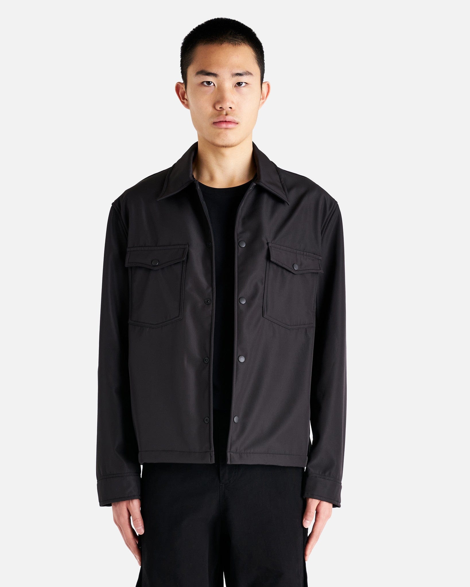 Our Legacy Men's Jackets Evening Coach Jacket in Black Fleecy Tech