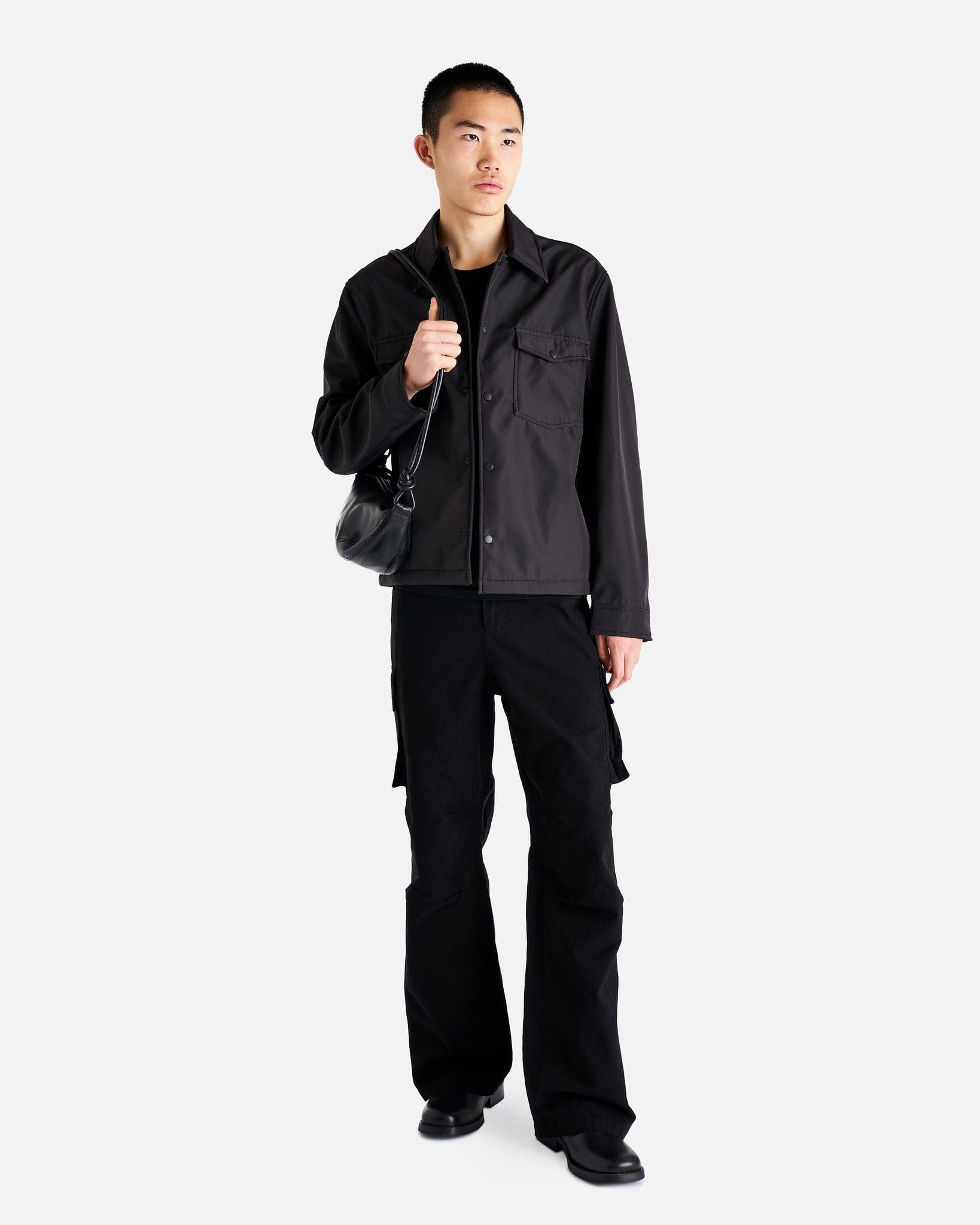 Our Legacy Men's Jackets Evening Coach Jacket in Black Fleecy Tech