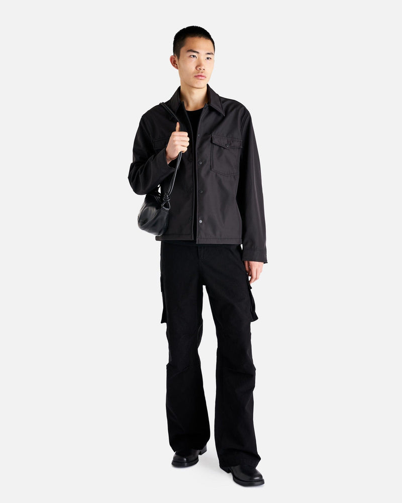 Our Legacy Men's Jackets Evening Coach Jacket in Black Fleecy Tech