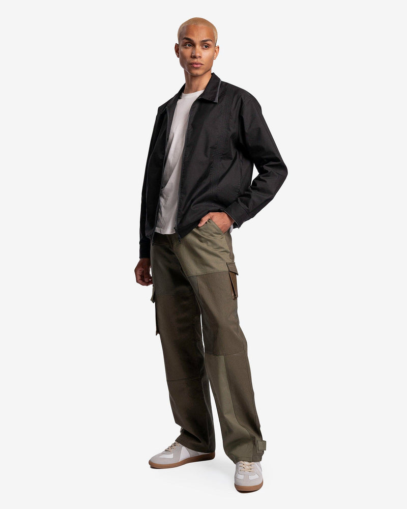 Andersson Bell Men's Pants Fabric Contrast Cargo Pants in Khaki