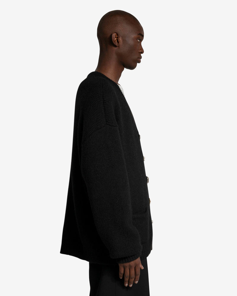 VETEMENTS Men Sweaters Fancy Button Cardigan in Black
