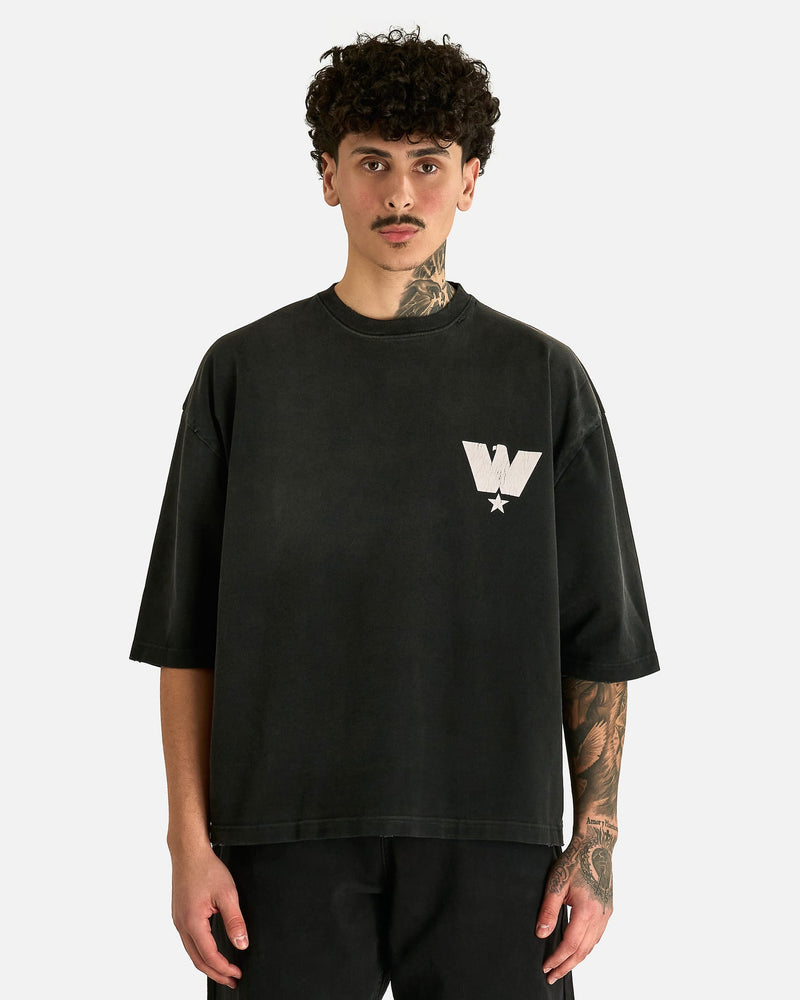 Willy Chavarria Men's T-shirts Fashion Service Association Buffalo Tee in Black