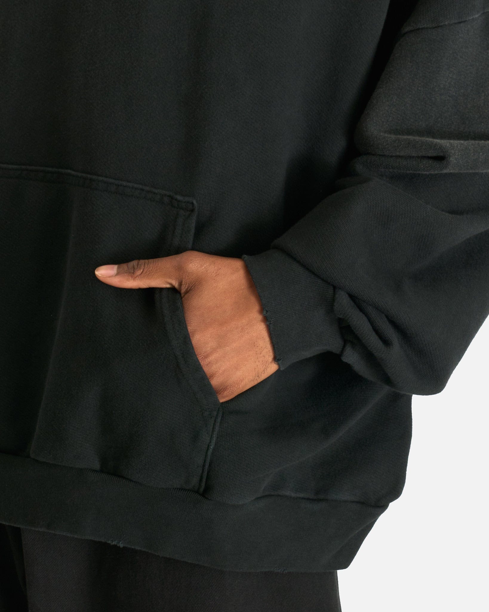 Willy Chavarria Men's Sweatshirts Fashion Services Hooligan Hoodie in Black