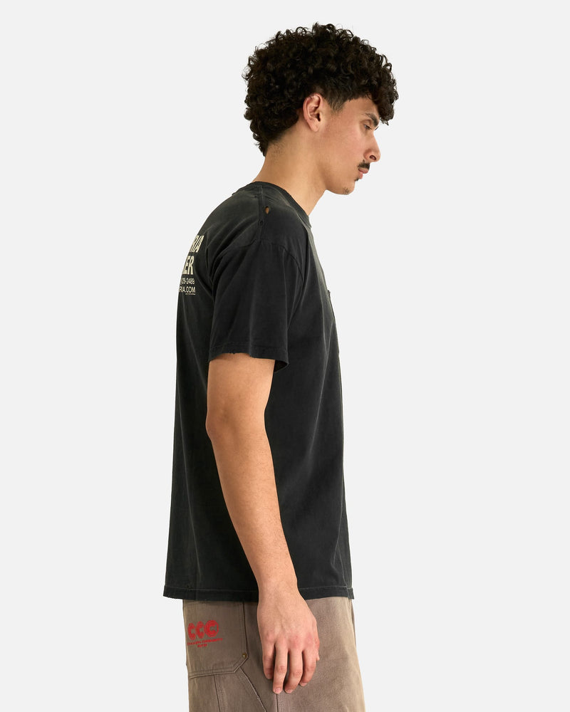 Willy Chavarria Men's T-shirts Fashion Worker Easy Tee in Black