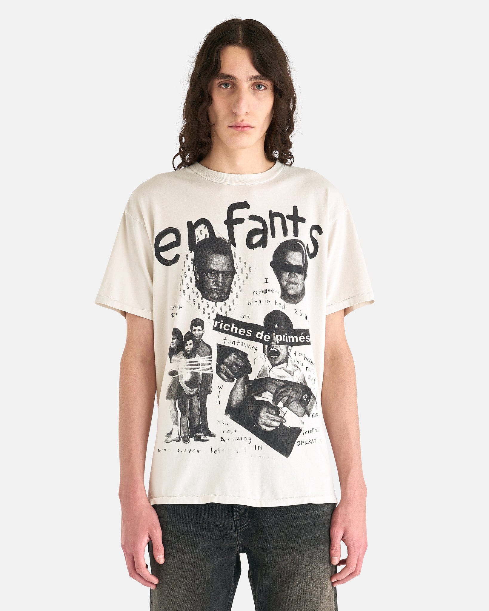 Enfants Riches Deprimes Men's T-Shirts Fat Kid T-Shirt in Faded Ivory