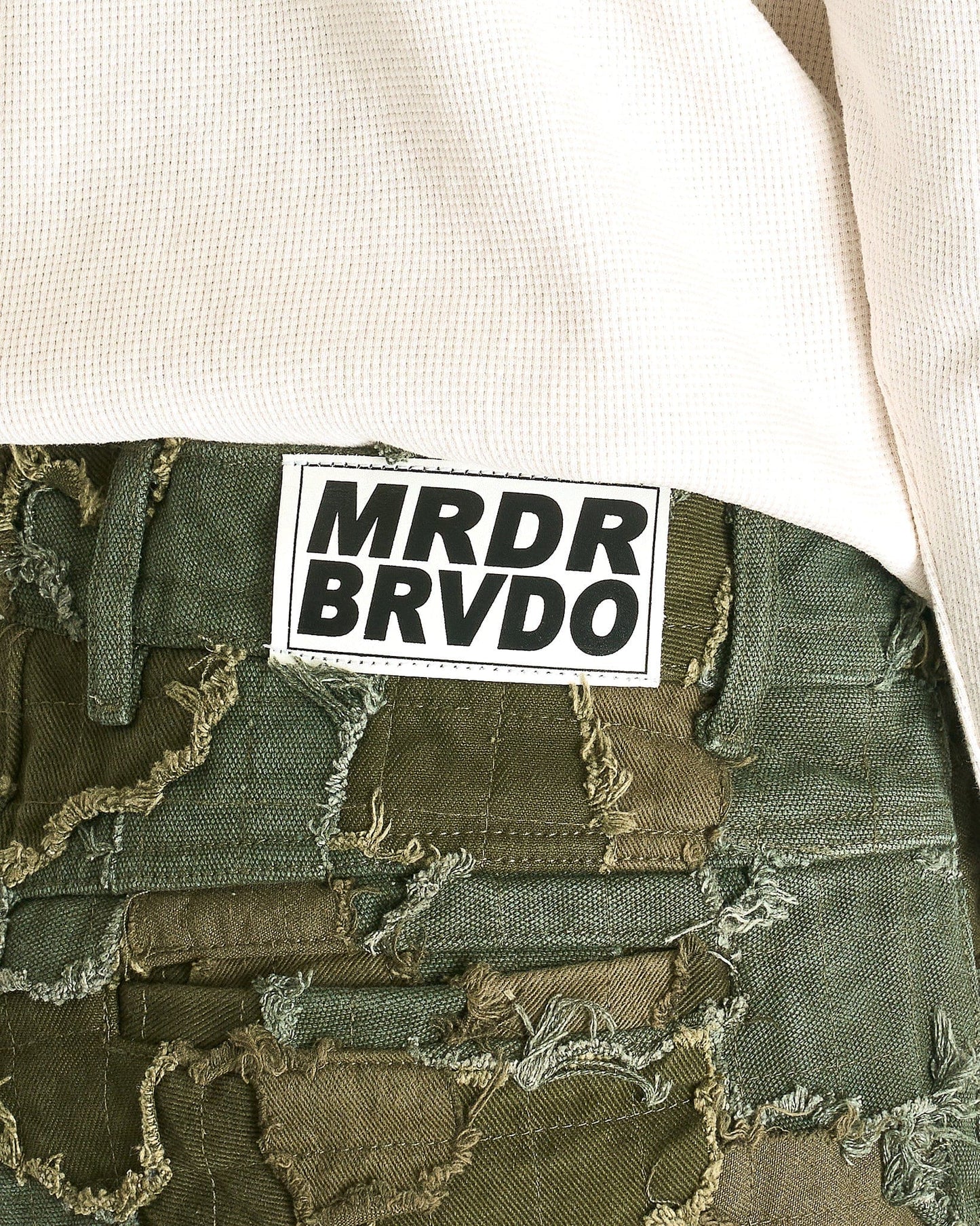 Who Decides War Men's Jeans Field Camo Moto Pants in Olive