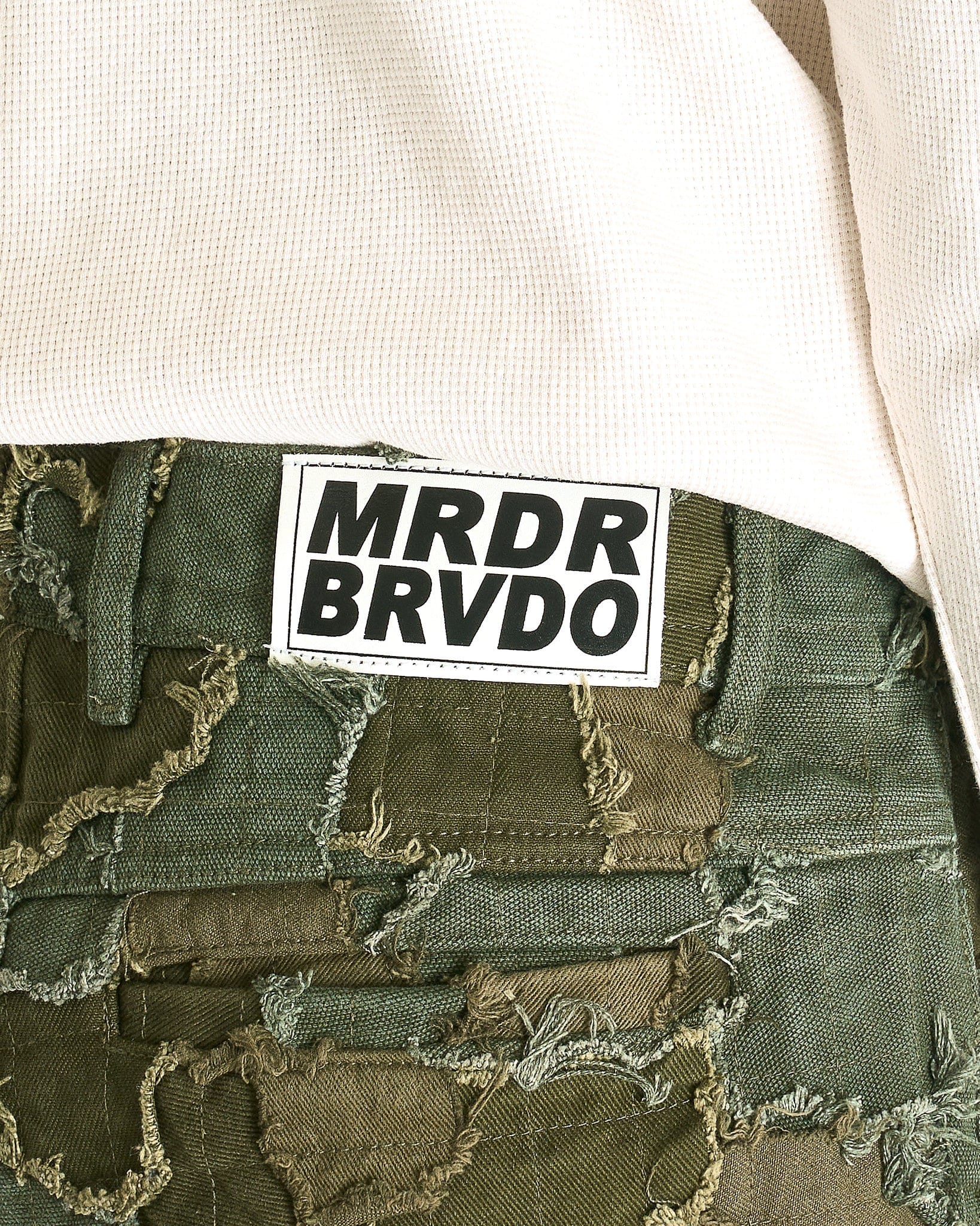 Who Decides War Men's Jeans Field Camo Moto Pants in Olive