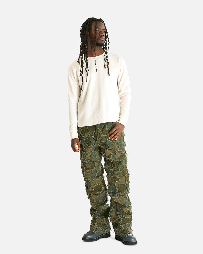 Who Decides War Men's Jeans Field Camo Moto Pants in Olive