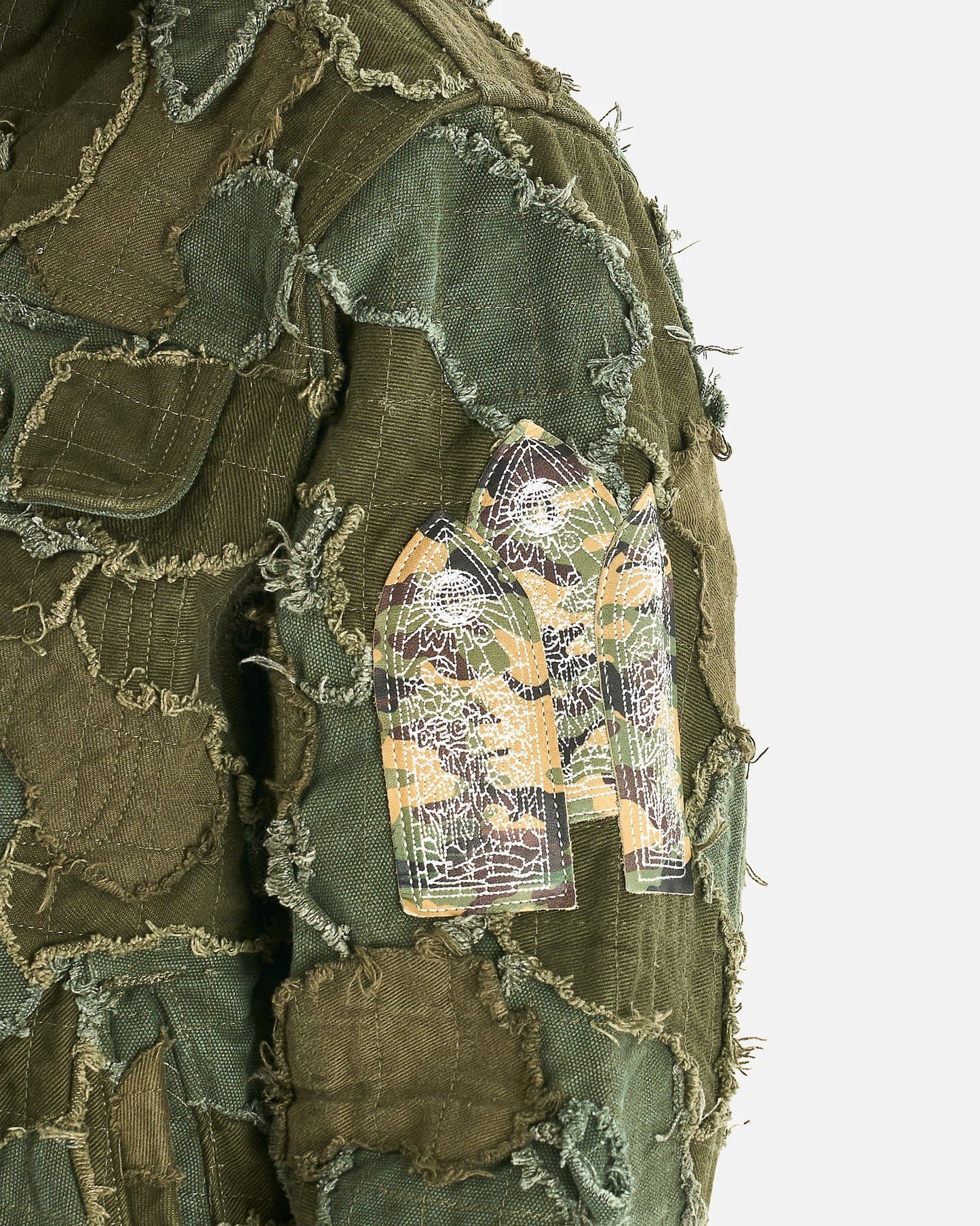 Who Decides War Men's Jackets Field Camo Trucker Jacket in Olive