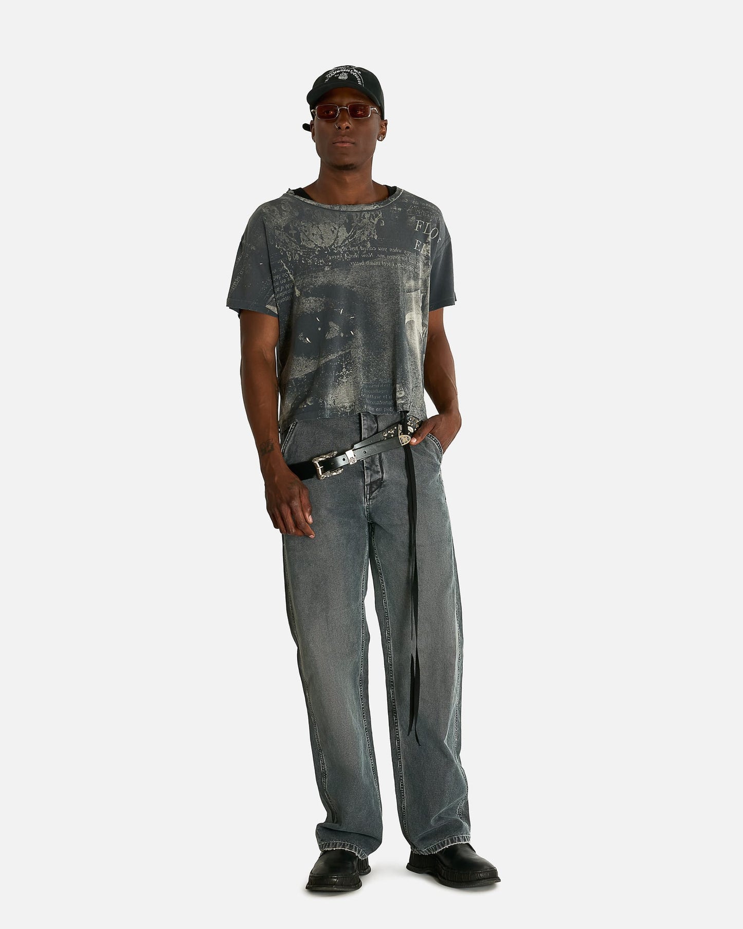 Enfants Riches Deprimes Men's T-shirts Film on Paper T-Shirt in Faded Black