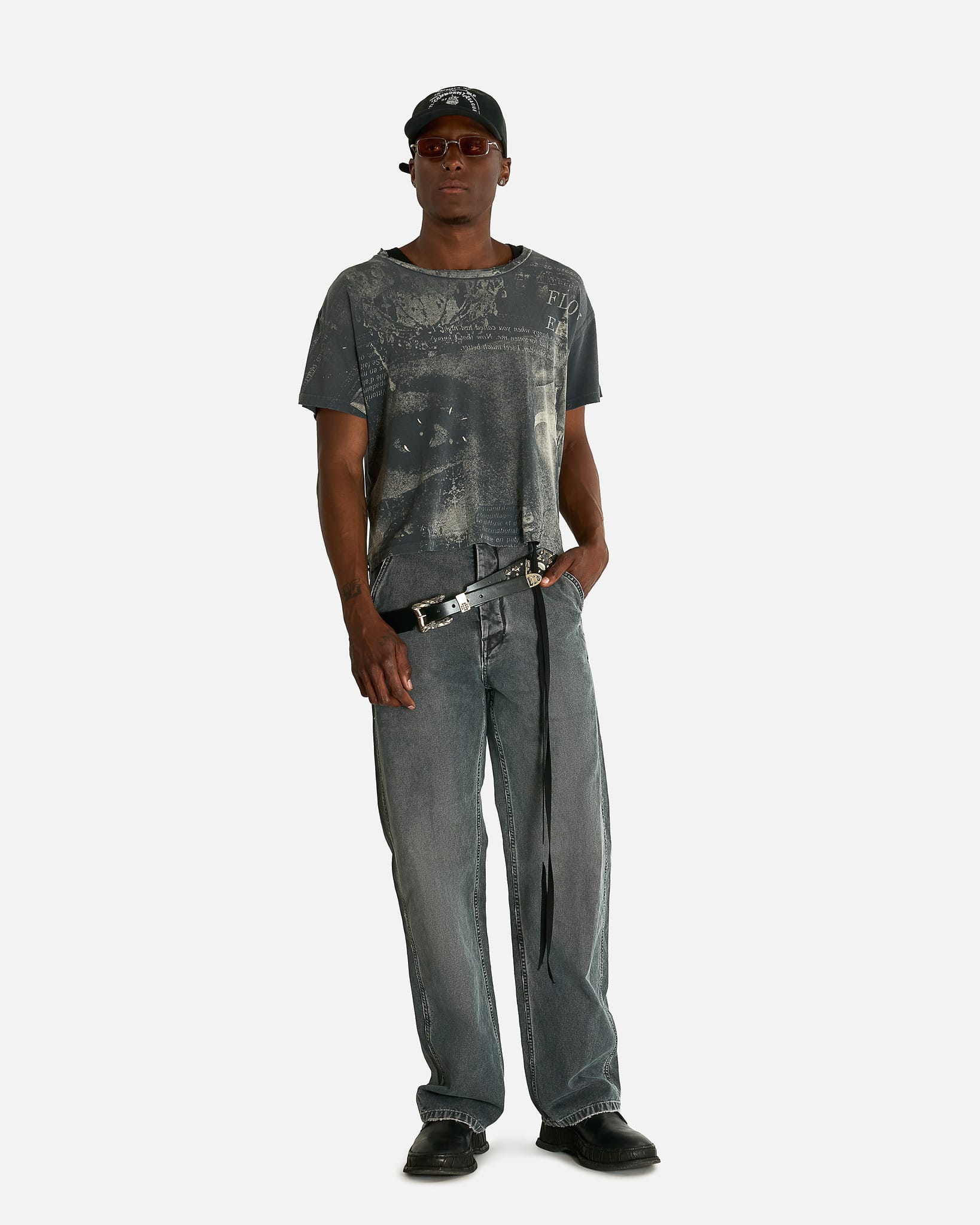 Enfants Riches Deprimes Men's T-shirts Film on Paper T-Shirt in Faded Black