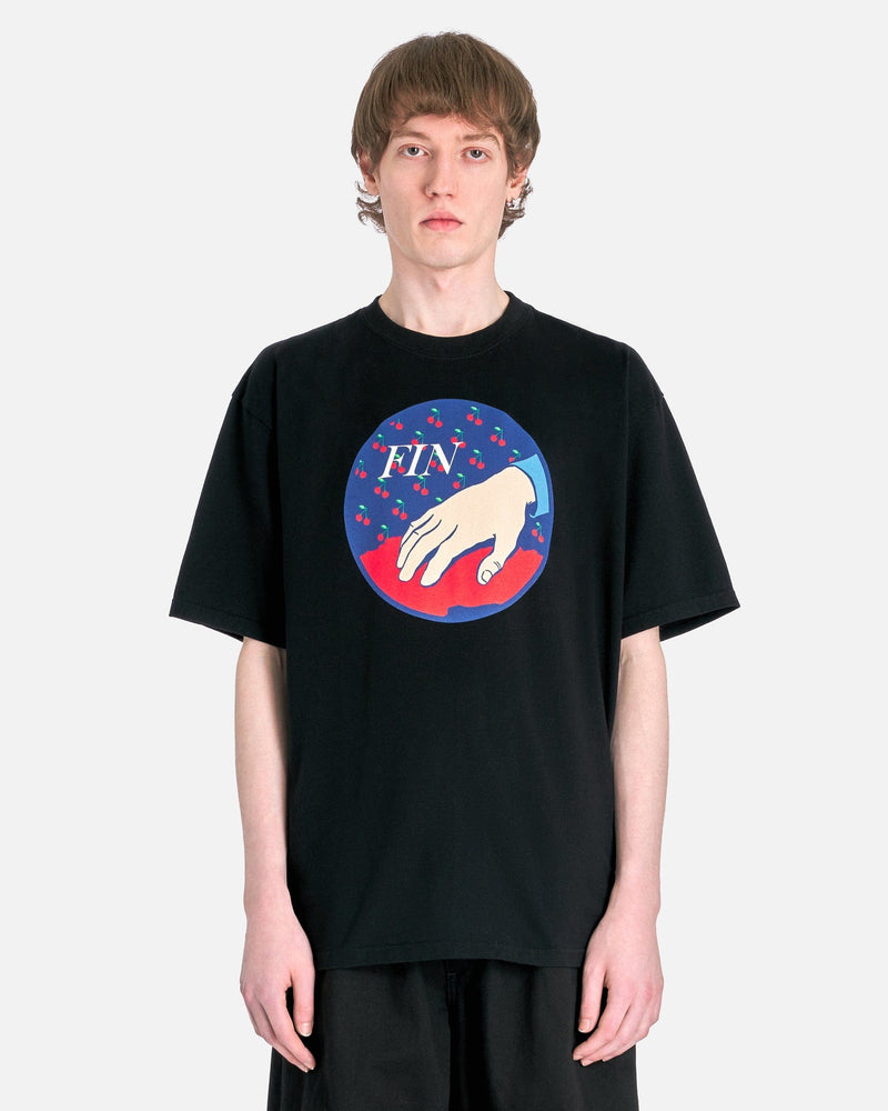 UNDERCOVER Men's T-Shirts 'FIN' Graphic T-Shirt in Black