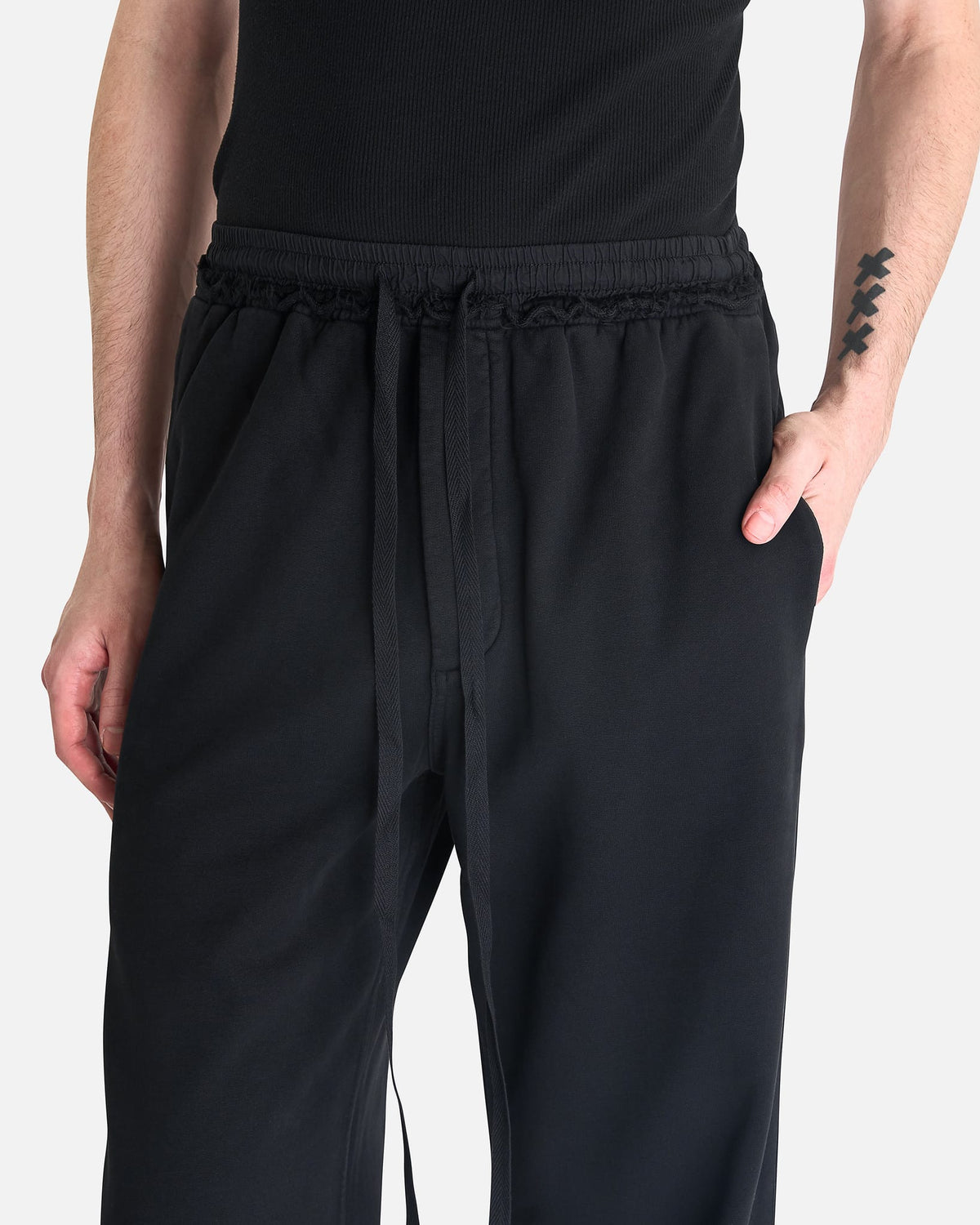 Ann Demeulemeester Men's Pants Fin Lounge Sweatpants in Black