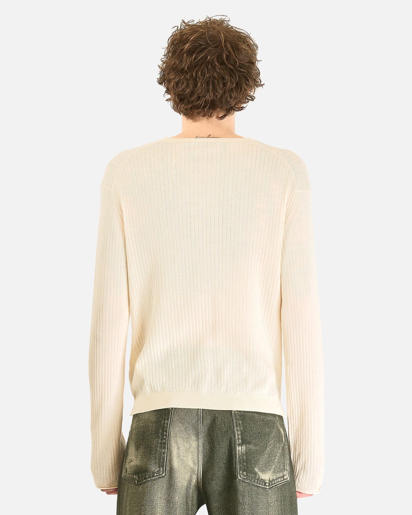 Our Legacy Men's Shirts Fine Henley in Ivory