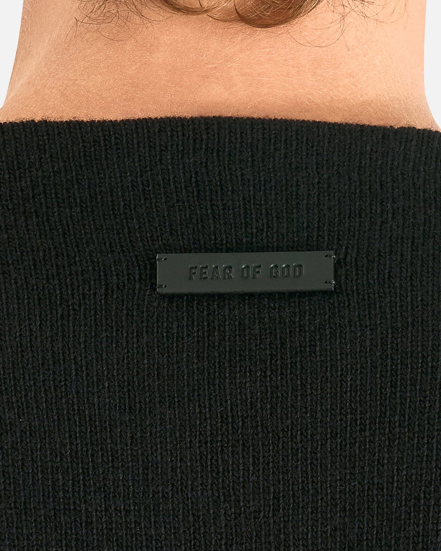 Fear of God Men's Knitwear Fine Knit Henley in Black