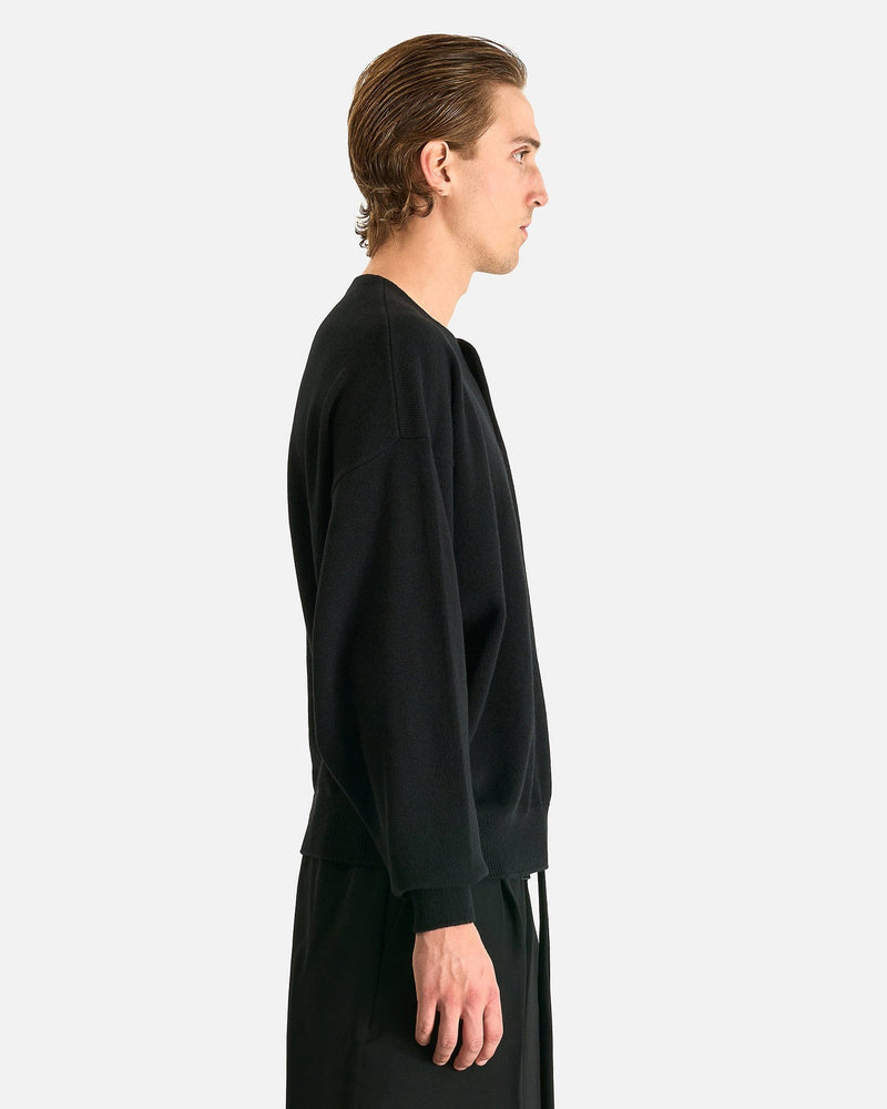 Fear of God Men's Knitwear Fine Knit Henley in Black