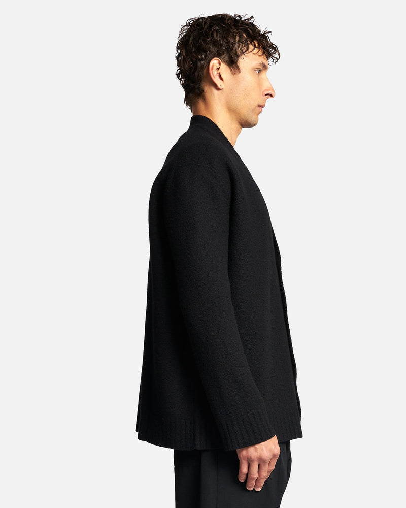 Jil Sander Men's Jackets Fine Merino Wool Cardigan in Black