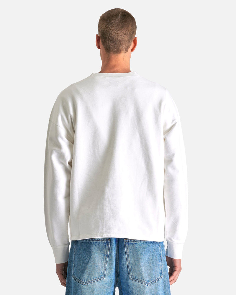 Bode Men's Shirts Finish Line Crewneck in Cream