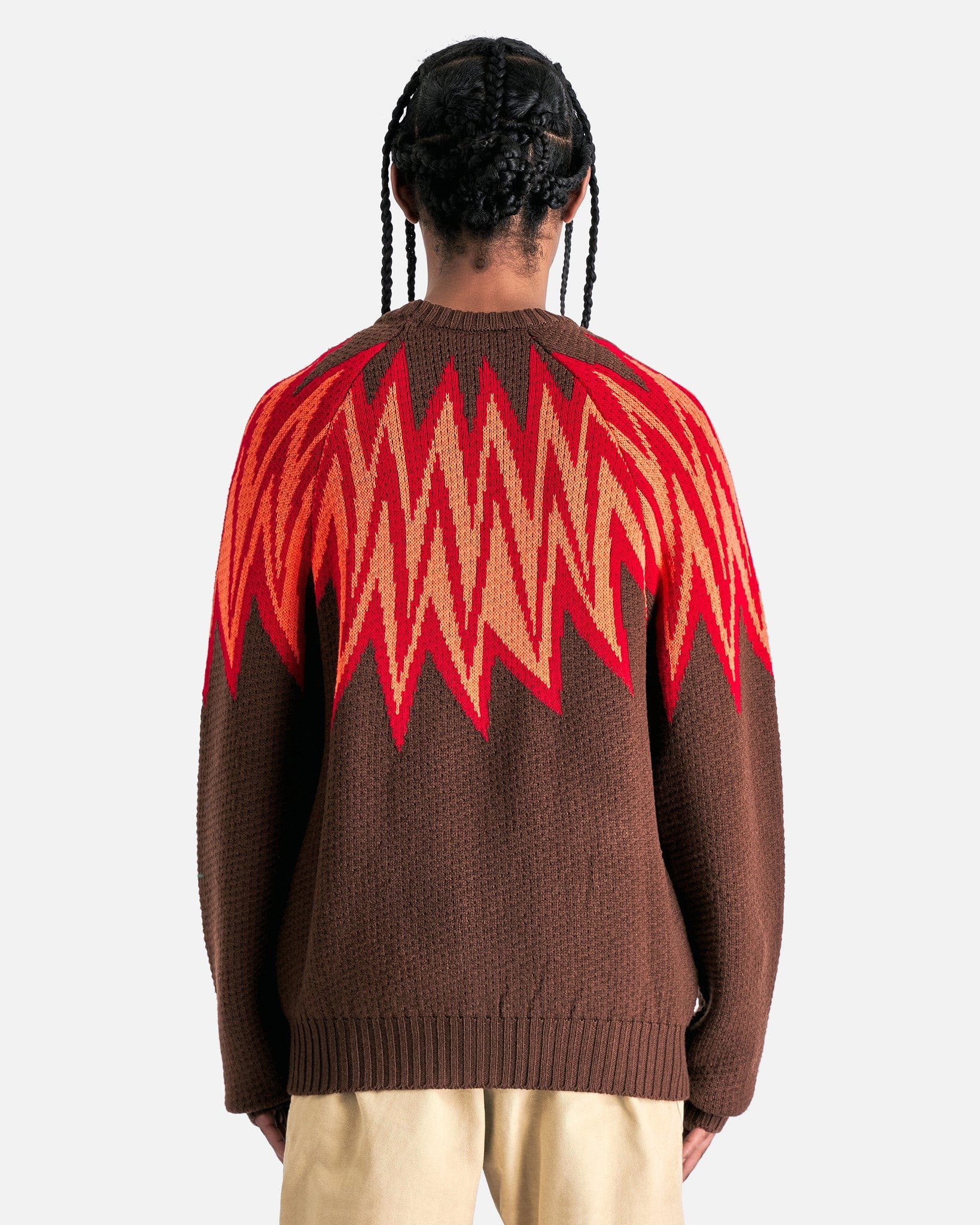 Marni Men Sweaters Fire Island Logo Sweater in Chestnut