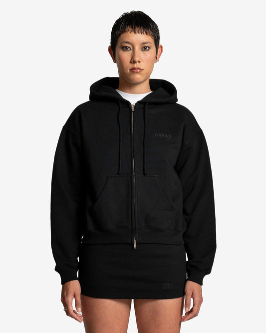 VETEMENTS Women's Sweatshirts Fitted Hoodie in Black