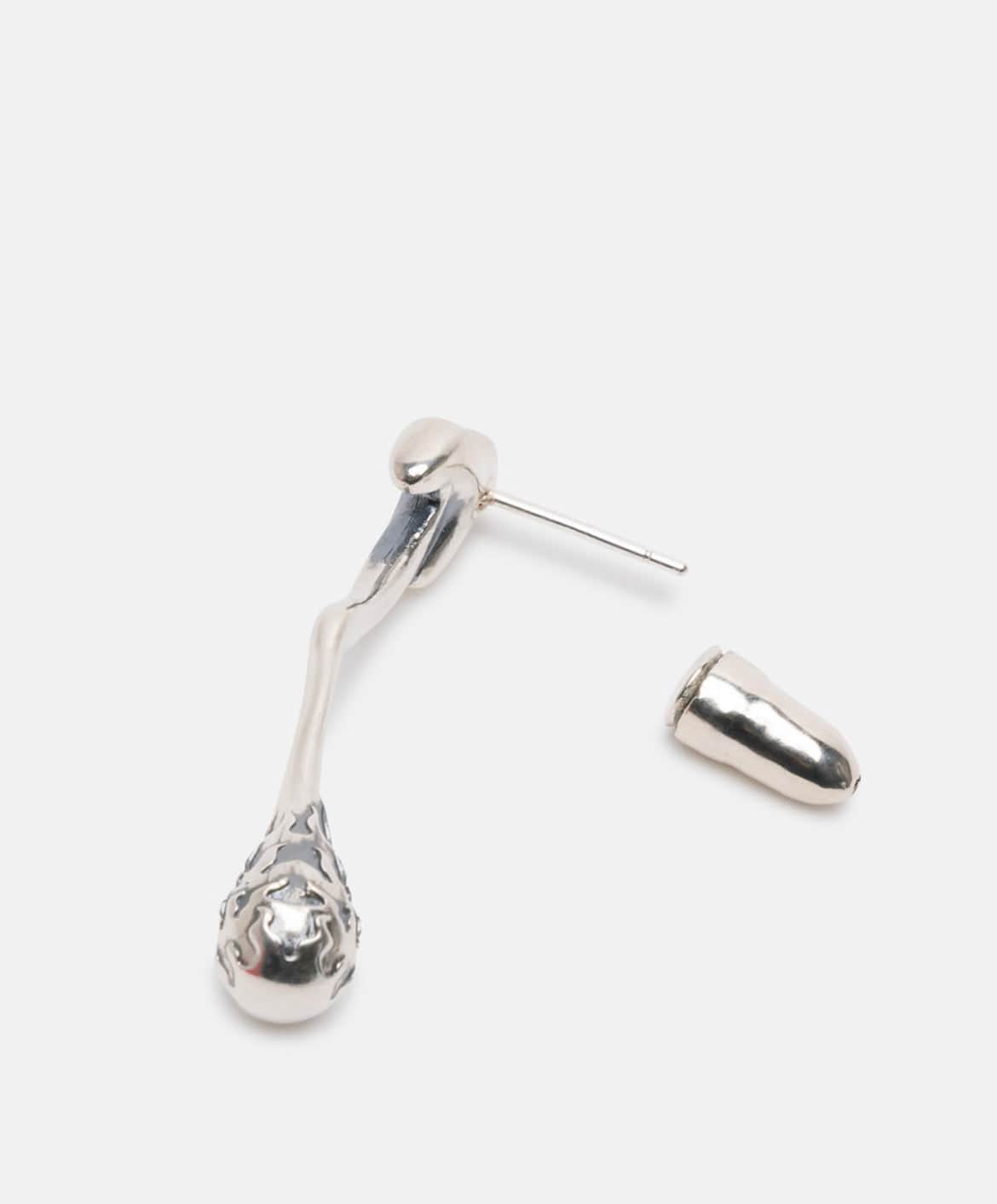 Kusikohc Jewelry Flame Drop Earring in Silver