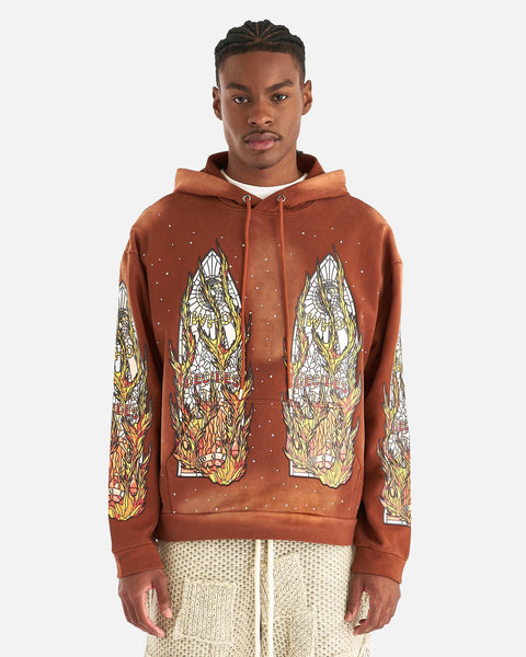 Mens Hoodies Rust Adidas Hoodie Sweatshirt PLEASURES Oe Zip Up Hoodie