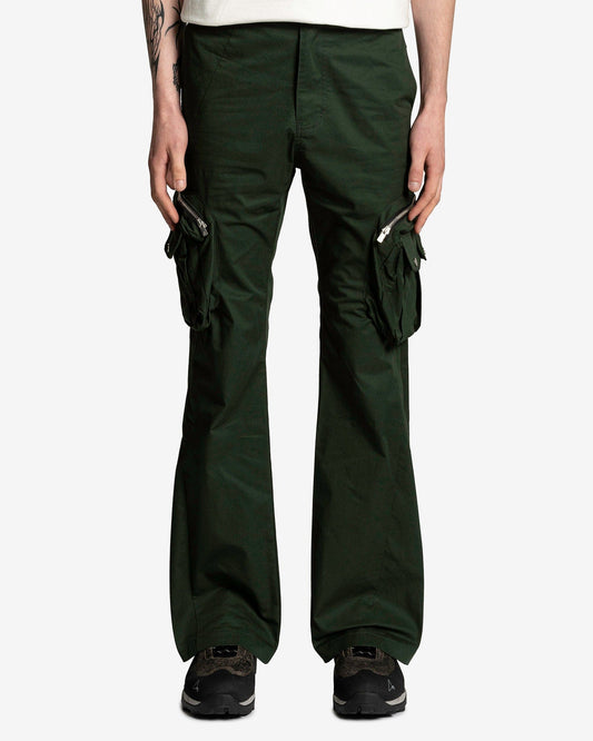 FFFPOSTALSERVICE Men's Pants Flare Cargo V2.5 in Hunter Green