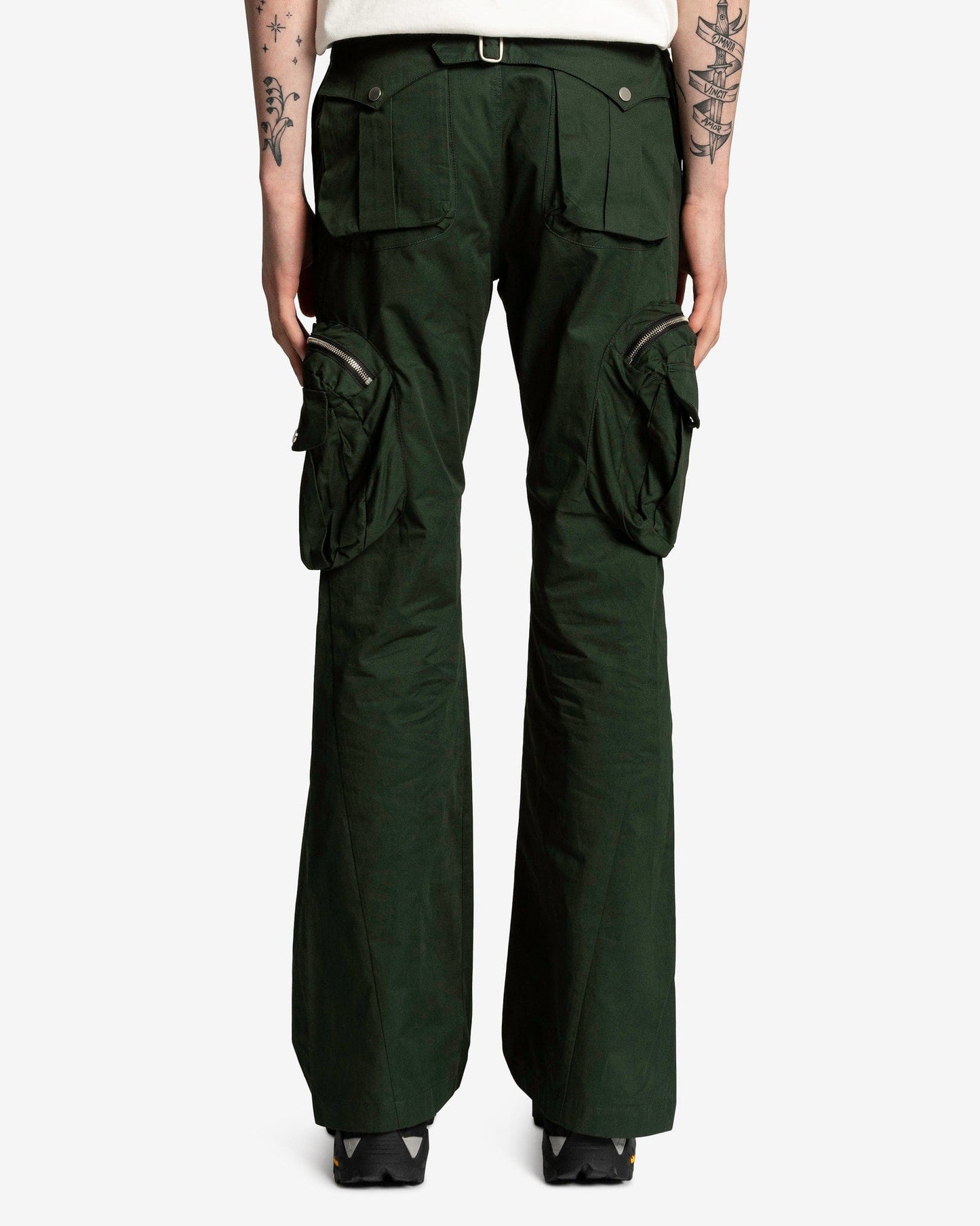 FFFPOSTALSERVICE Men's Pants Flare Cargo V2.5 in Hunter Green