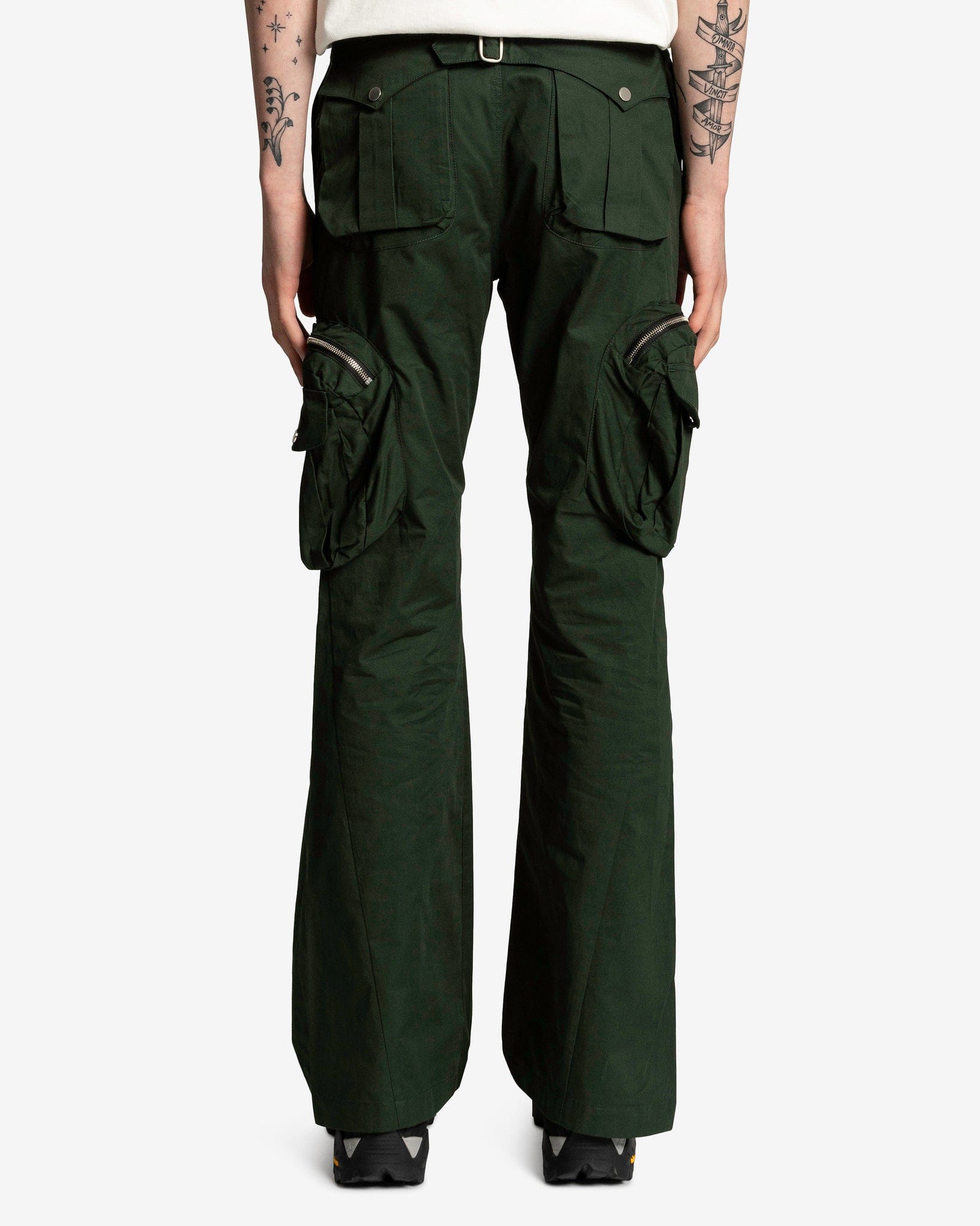 FFFPOSTALSERVICE Men's Pants Flare Cargo V2.5 in Hunter Green