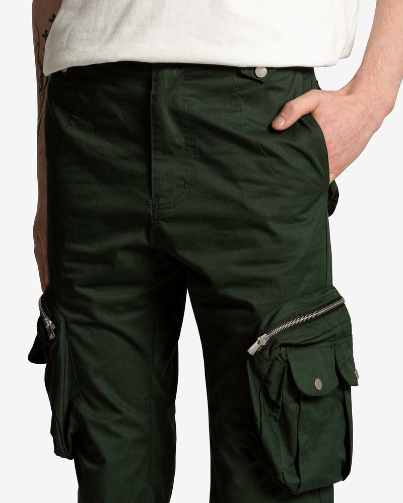 FFFPOSTALSERVICE Men's Pants Flare Cargo V2.5 in Hunter Green