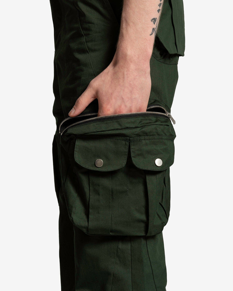 FFFPOSTALSERVICE Men's Pants Flare Cargo V2.5 in Hunter Green