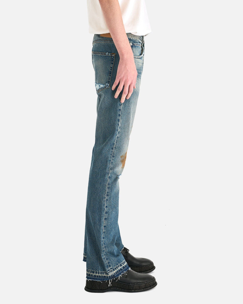 Enfants Riches Deprimes Men's Jeans Flare Jeans in Washed Medium Blue