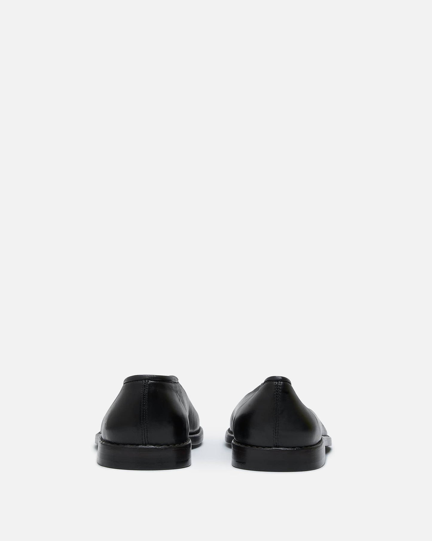 LEMAIRE Men's Shoes Flat Piped Slippers in Black/Dark Chocolate