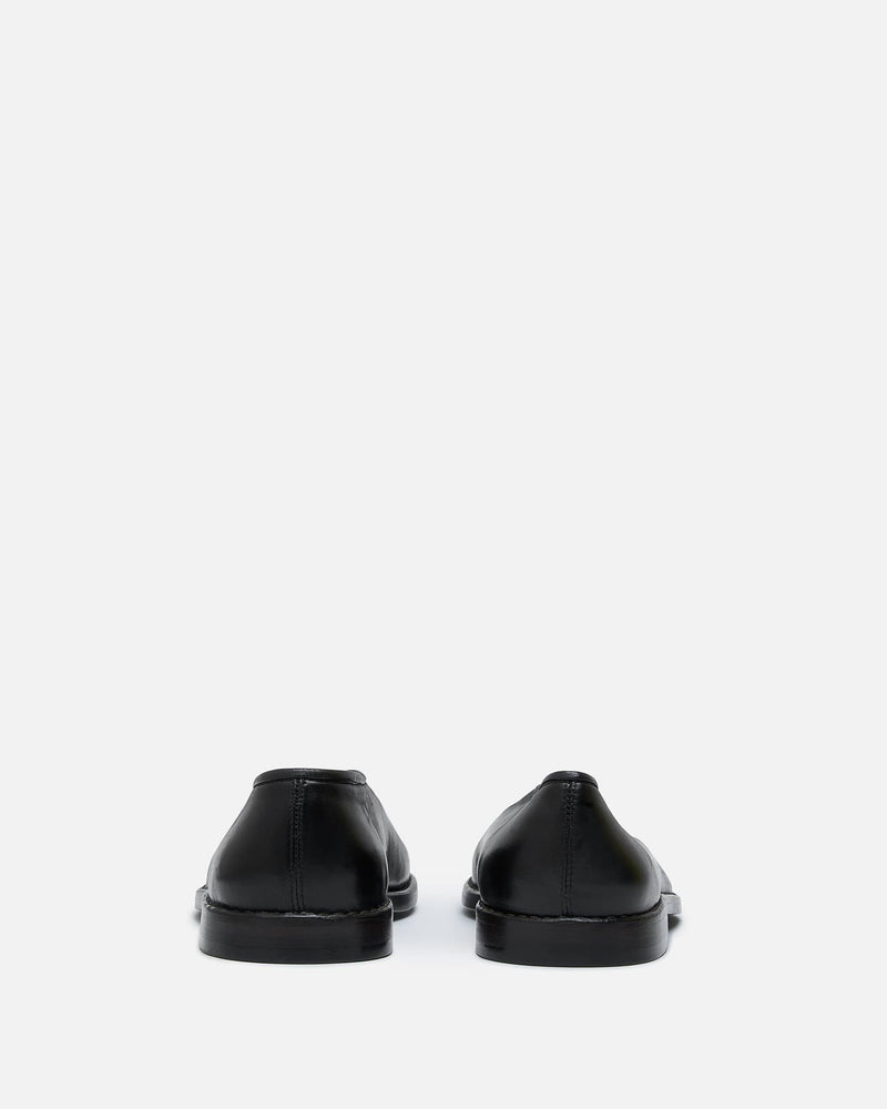 LEMAIRE Men's Shoes Flat Piped Slippers in Black/Dark Chocolate