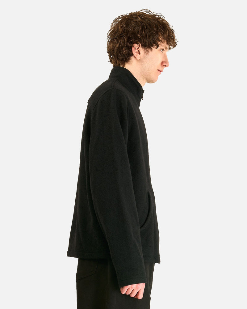 Fleece Full Zip in Black – SVRN Fleece Full Zip in Black – SVRN