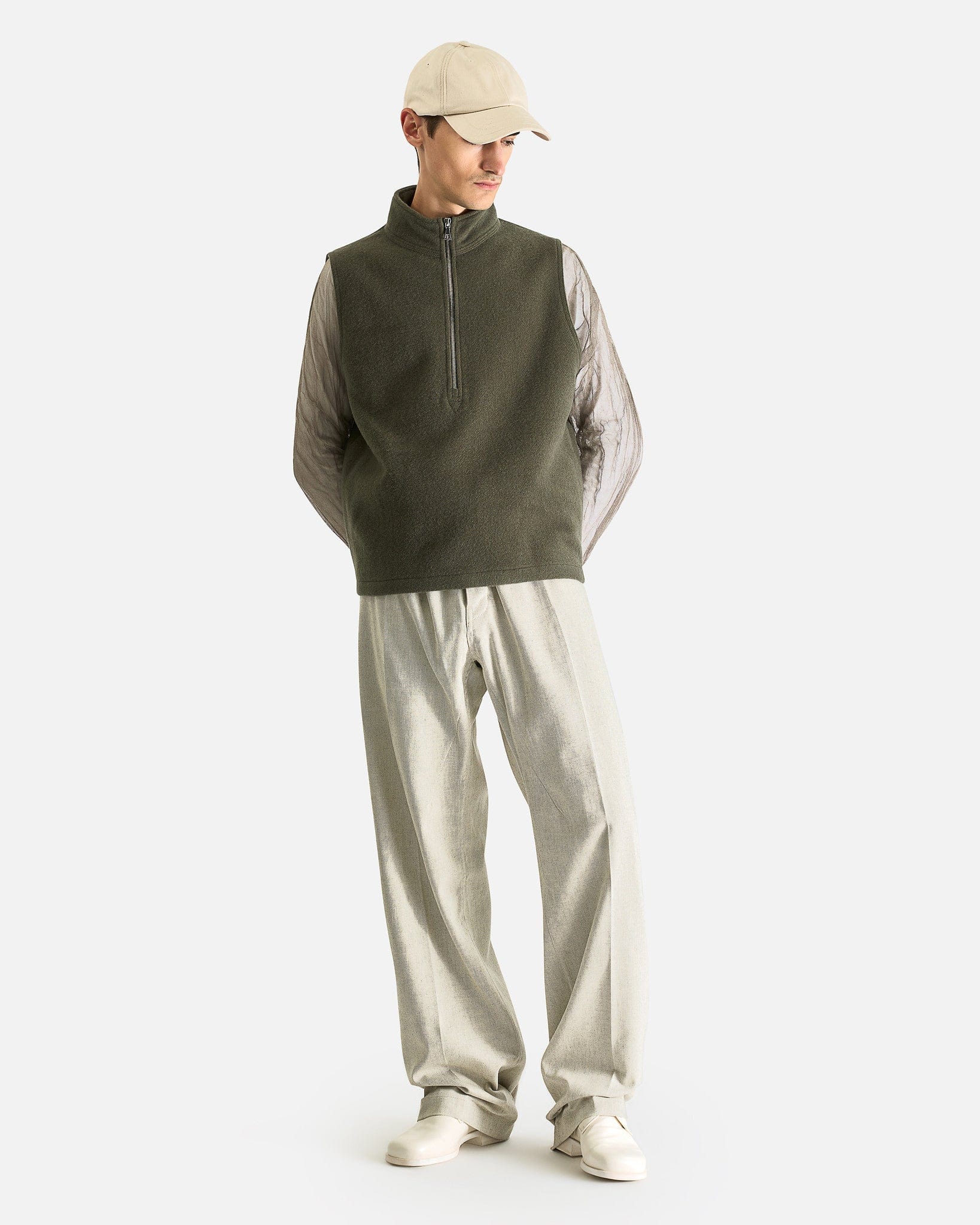 Rier Men's Tops Fleece Gilet City in Camoscio