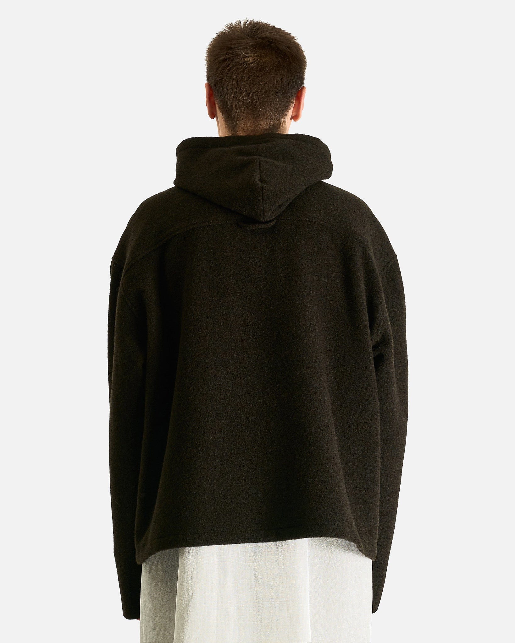 Rier Men Sweaters Fleece Hoodie in Tourbe