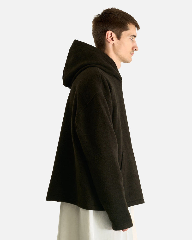 Rier Men Sweaters Fleece Hoodie in Tourbe